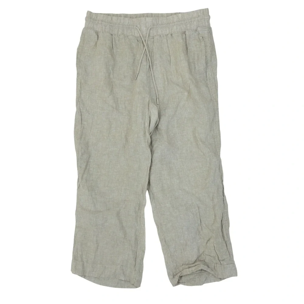 Quince 100% European Linen Wide Leg Pants Womens XL Flax Drawstring Casual SCENT